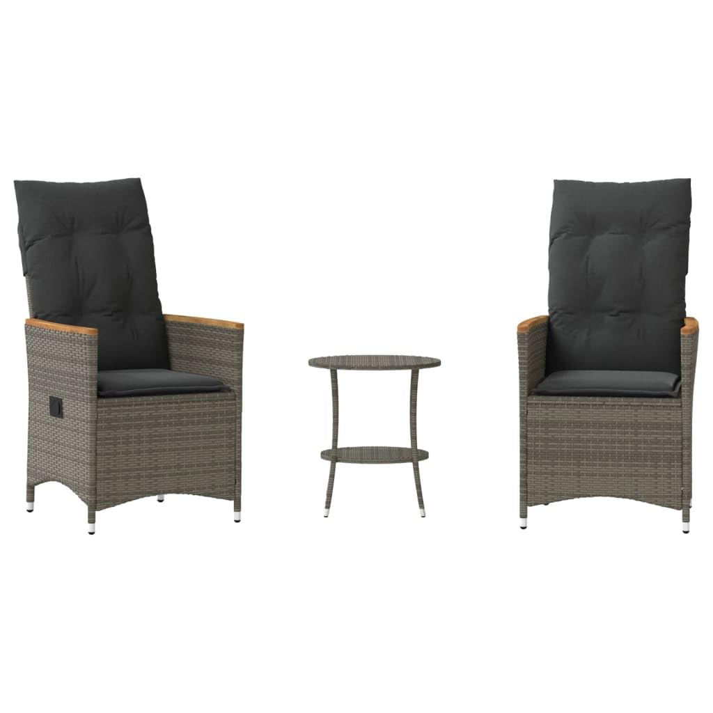 Mobilier jardin résine grise résistant aux intempéries avec coussins lavables et zippés