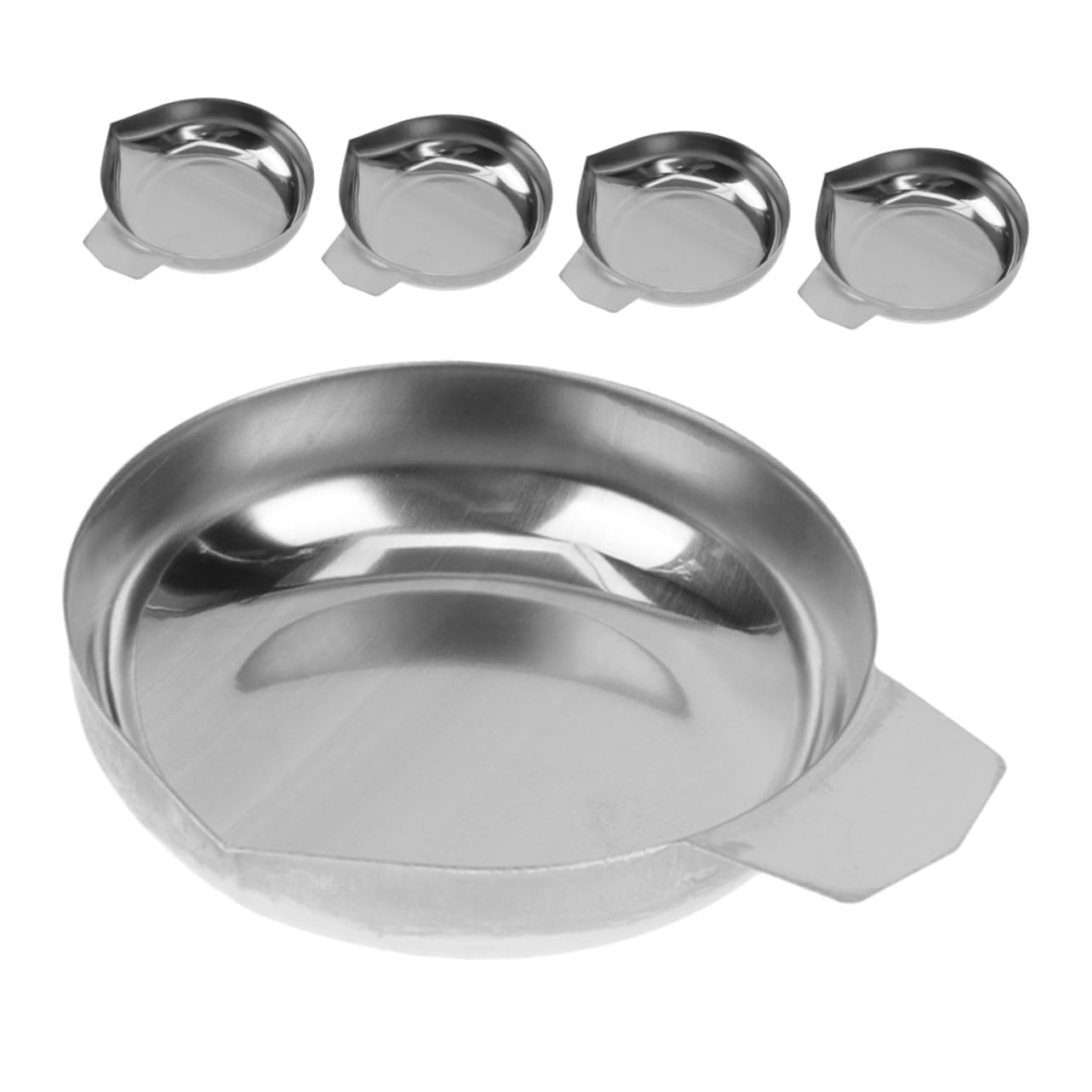 Cabilock Professional Digital Scale Weighing Trays 5pcs Stainless Steel Bowl Easy Pour Design for Jewelry and Kitchen Use
