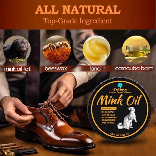 Feilove 4-in-1 Mink Oil Kit