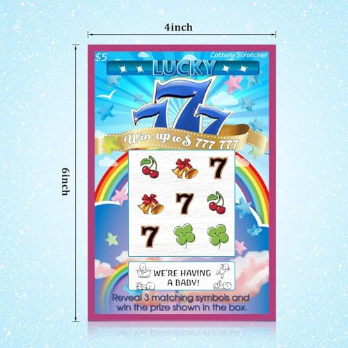 Image of Frienda 10 Pcs Pregnancy Announcement Scratch off Cards 4 x 6 Inch Baby Announcement Fake Lottery Tickets Pregnancy Reveal Creative Ideas for Surprising Future Dad, Family and Friends