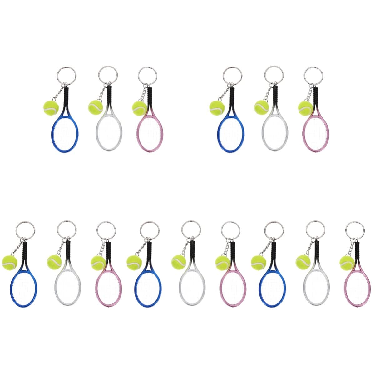 NUOBESTY 6 Uds. Recuerdos de Regalo Mini Colgantes Niños Premios Deportivos Carnaval Llavero Rellenos Clave Multifunción Mujeres Portátil Apretar Jugador Cadenas Llavero Adornos
