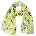 Wrapables Chiffon Under the Sea Fish Pattern Long Scarf, Yellow