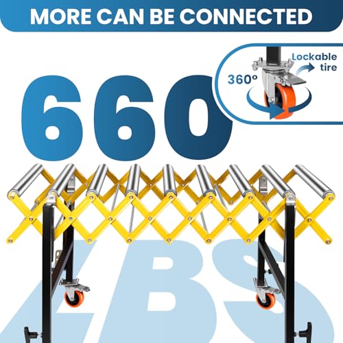 Conveyor Rollers, Heavy-Duty Roller Conveyor Table with 660 LBS Capacity, 50