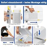 LIEKUMM 2 x 127-300 cm Auffahrrampe Rollstuhl, 300 kg Tragfähigkeit Rollstuhlrampe für Treppen, Stufen, Tragbar Teleskop Auffahrrampe für Elektro-Rollstühle, Fahrräder, Dreifach Ausziehbar
