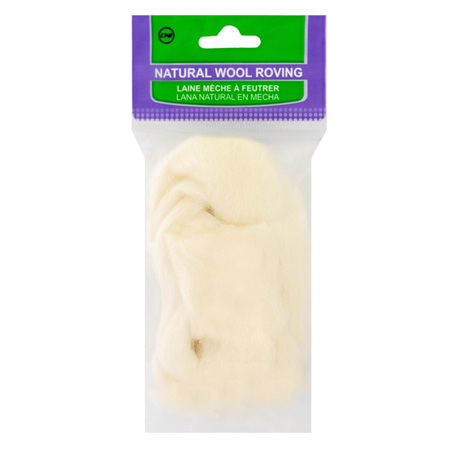 Clover Natural Wool Roving, Off White - 7920