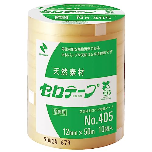 Amazon | ニチバン セロテープ 大巻 植物系 No.405 12mm×50m 405-12×50
