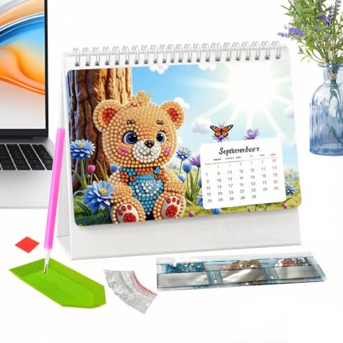 Calendario familiar de animales 2027 para decorar la mesa del salón y hacer manualidades
