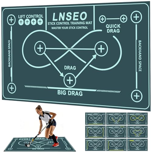 Field Hockey Training Mat 59” x 35” – Non-Slip Stick...