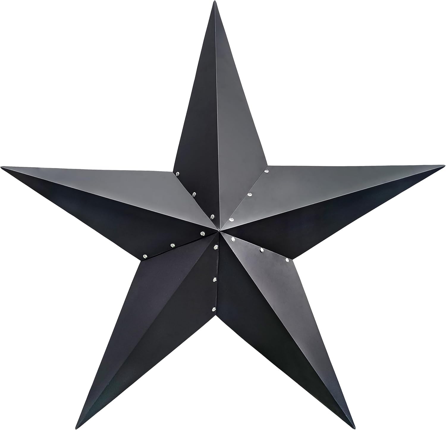Vivicomfy 58" Black 58 Inch Large Black Metal Barn Star, Rustic Vintage Texas Star Wall Decor, Western Country Farmhouse Art For Indoor Outdoor Home Decoration
