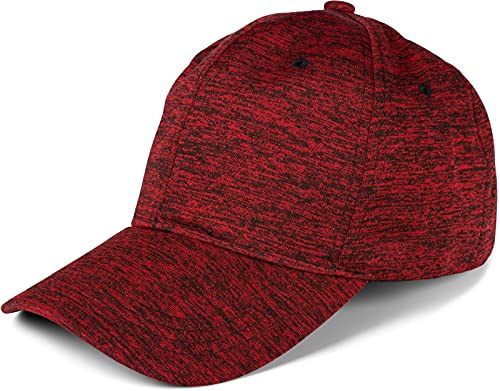 styleBREAKER Casquette de Baseball Unisexe avec Surface chinée, Casquette de Baseball à 6 Panneaux, réglable 04023083, Couleur:Bordeaux-Rouge chiné