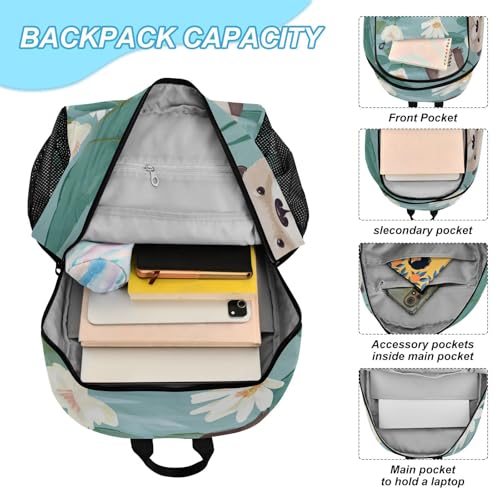 ALAZA Cute Sea Otter Backpack and Lunch Bag Set School Bag Bookbag Casual Daypacks for Kids Girls Boys Teens4