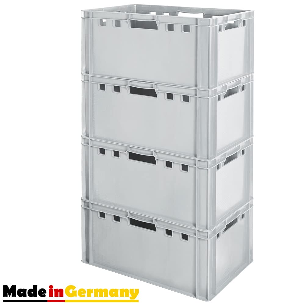Boucher Caisse Viande Caisse Eurofleischkiste Gris Caisse Empilement Plastique E3 Kingpower, Nombre:4