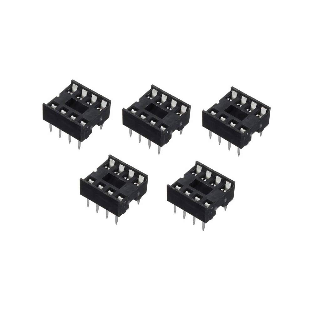 OLatus 8 Pin DIP IC Socket-Base-Connector for Microcontrollers and IC's (5 Pieces)