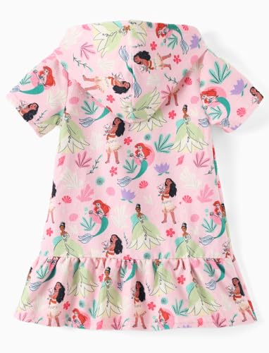 Image of Disney Princess Frozen Stitch Marvel Minnie Girl Swim Cover Up Terry Cloth Swimsuit Coverup Zip-up Bathing Suit Wrap Hooded