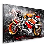 Kunstgestalten24 Leinwandbild Motorrad Honda CBR 1000 RR Fireblade SC59 Wandbild Kunstdruck Wanddekoration XXL