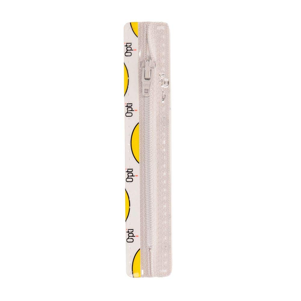 Opti Zip Fastening, 100% Polyester, 00016 Grey, 10cm