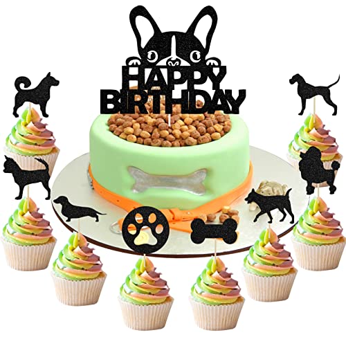 25 Stück Hund Tortendeko Süße Hunde Cake Toppers Hunde Cupcake Topper Dog Theme Birthday Decorations,Geburtstag Kuchen Dekoration für Kinder Baby Hunde Party Dekorationen