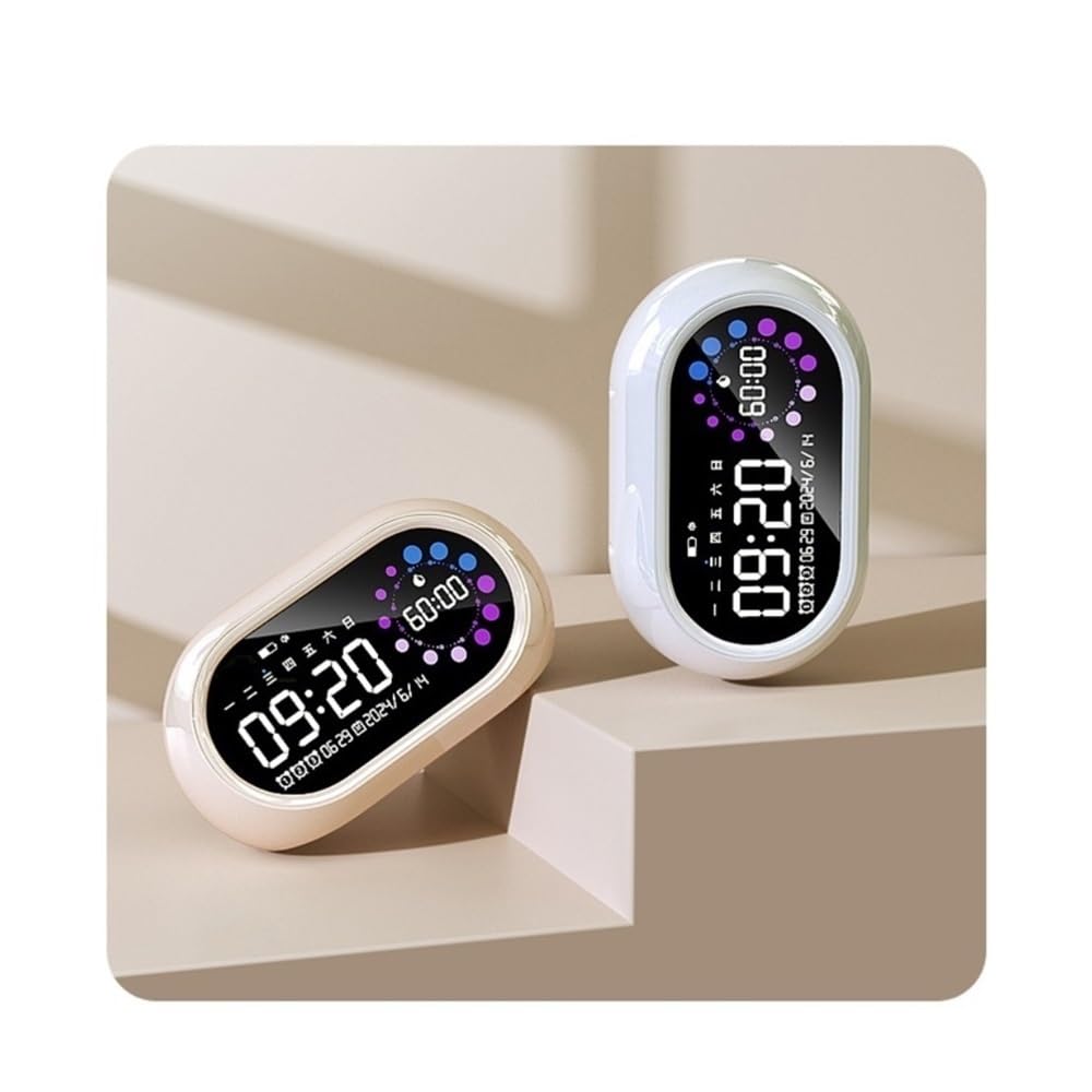 Despertador Despertador Estudiantes Despertador Llamada Reloj Electrónico Niños y Niñas de Secundaria(White)