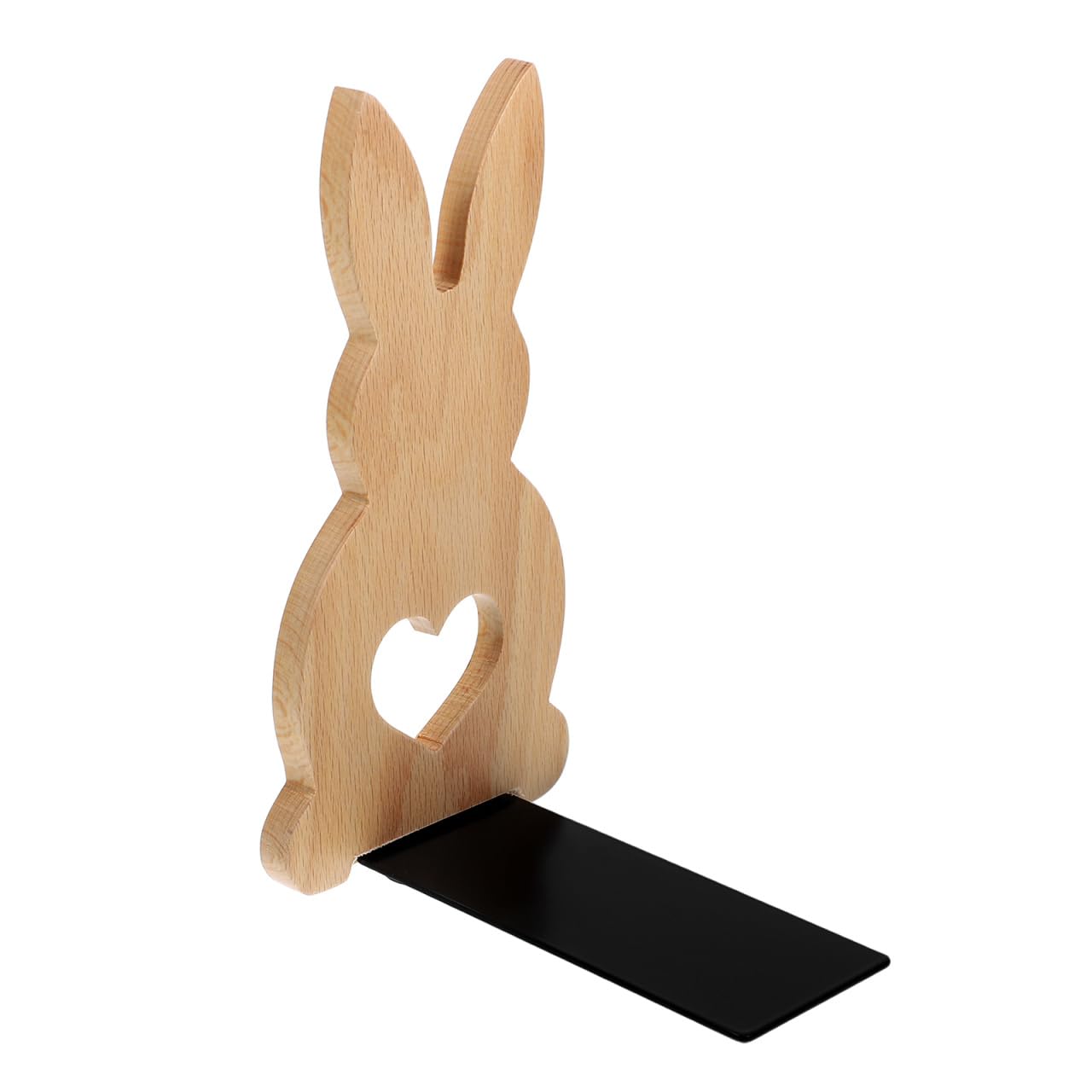 VILLCASE Rabbit Book Ends Wooden Book Stand Kids Nursery Desk Organizer Anti-Slip Holder for Home Office School Decoration