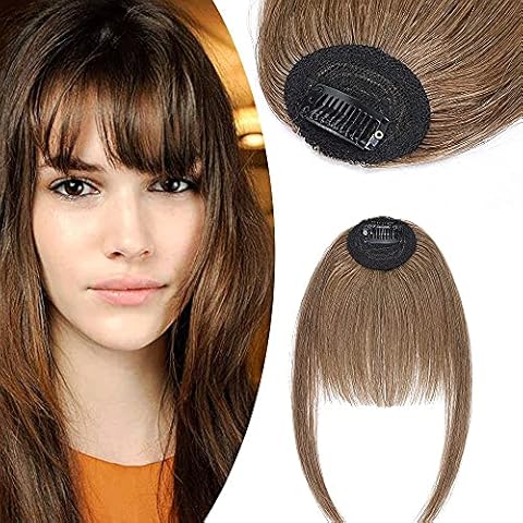 Elailite Flequillo Postizos Pelo Natural Clip Cover