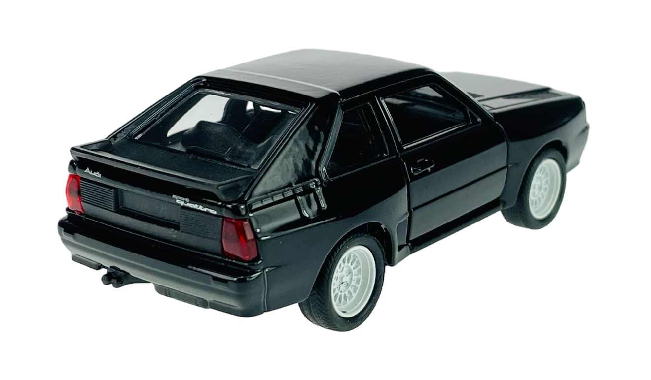 Welly model samochodu, kompatybilny z Audi Sport Quattro, czarny, ok. 1/34-1/39, metalowy model samochodu, odlew 43802