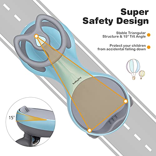 Image of HONEY JOY Wiggle Car, 2 in 1 Swing Car for Kids, LED PU Flashing Wheels, No Batteries, Gears or Pedals, Uses Twist, Turn, Ride On Toy for Toddlers Boys Girls 3 Years and Up (Blue)