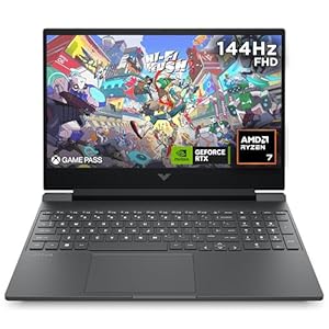 HP Victus 15.6" Gaming Laptop | AMD Ryzen 7 7445H Processor | 16GB RAM | 512GB SSD | NVIDIA GeForce RTX 4050 | 144Hz FHD IPS Anti-glare Display | Windows 11 | AMD FreeSync | Fast charge | 15-fb3003sa