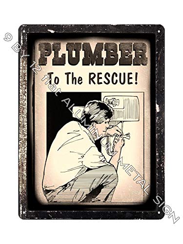 RETRO SIGNS BY J E MATRIX Plumber Funny Metal Sign Great Gift Vintage Style Wall Decor Art 914