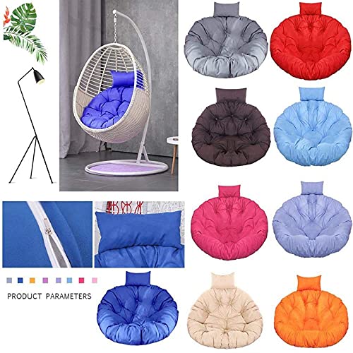 Qiqiq Hanging Chair Seat Cushion For Garden Furniture Head Pillow Zipper Soft Thicken Comfy Round Patio Swing Replacement Cush(41 Inch) #TOP3