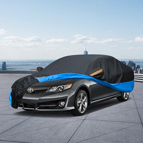 Image of Car Cover Waterproof All Weather Outdoor Windproof Dustproof UV Protection
