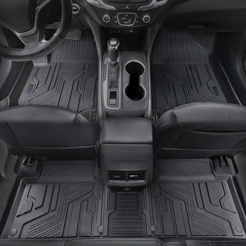 Image of Floor Mats Set Cargo Liner and Backrest Mat for for Chevy Chevrolet Equinox /GMC Terrain 2018-2024, All Weather TPE Full Mat Set Cargo Mat for Equinox Accessories