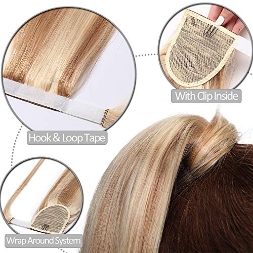 Elailite Human Hair Ponytail Extension Straight - Image 3
