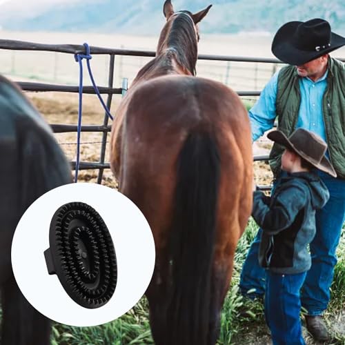 Bohue Horse Rubber Curry Comb Horse Bathing Tool Pony Grooming Comb Large Spraying Scrubbing Massaging Comb for Horses Big Dogs (Random Color) - Image 6
