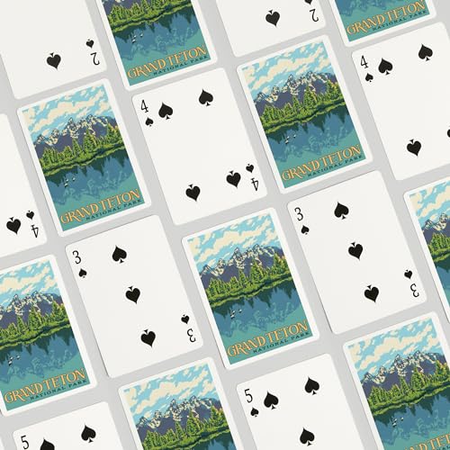 Lantern Press Naipes Poker Grand Teton 52 Cartas miniatura 4