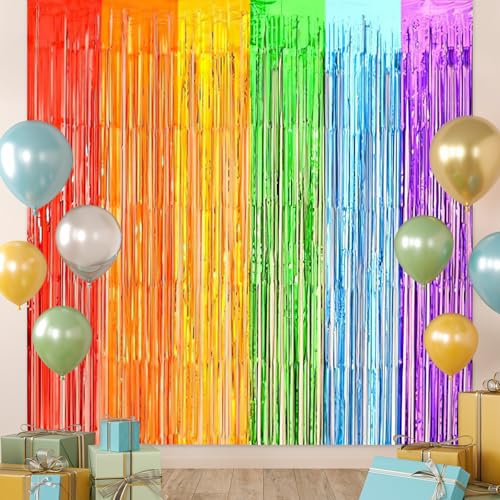 Regenbogen Lametta Vorhänge, Regenbogen Fasching Party Dekorationen,...