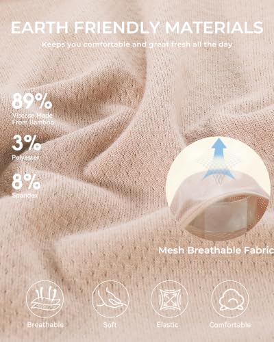 Image of BAMBOO COOL Womens Underwear Breathable Mesh Moisture-Wicking Briefs, Soft & Lightweight Panties