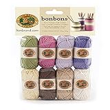 (1 Pack of 8 Mini Balls) Lion Brand Yarn Bonbons Yarn, Nature
