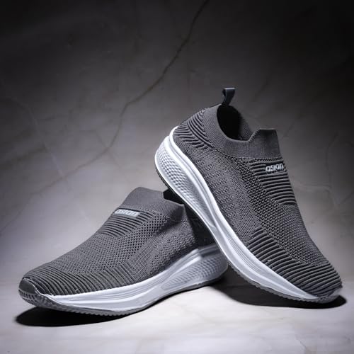 Image of ASIAN Storm-42 Men's Walking Shoes with Breathable Knit Shoe, Lightweight Cushioned Sole, Soft Sock-Like Fit, Flexible Slip Ons with Without Laces Comfort & Steady Grip | Ideal, Office & Travel