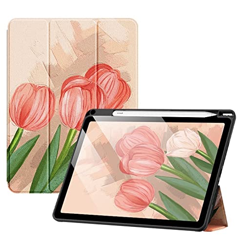 Étui Magnétique Intelligent Pour Apple Ipad Air 1 (2013) Et Ipad Air 2 (2014) Et Apple Ipad 9.7 5E Génération (2017) Et Apple Ipad 9.7 6E Génération (2018),Pink Roses,For Ipad Air 2/Air 1(9.7 In