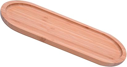Mimo Style Bandeja Oval Ecokitchen, Ideal Para Servir Petiscos, Cafés e Lanches, Produzido em Bambu, Resistente, Durável, Utensílio Multiuso (33,5cm)