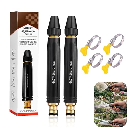 Larnto High Pressure Sprayer Larnto High Pressure Hose Nozzle Adjustable High Hose Nozzle Home High-Pressure Car Wash Water Suitable For Watering Flowers Vegetables And Washing Vehicles