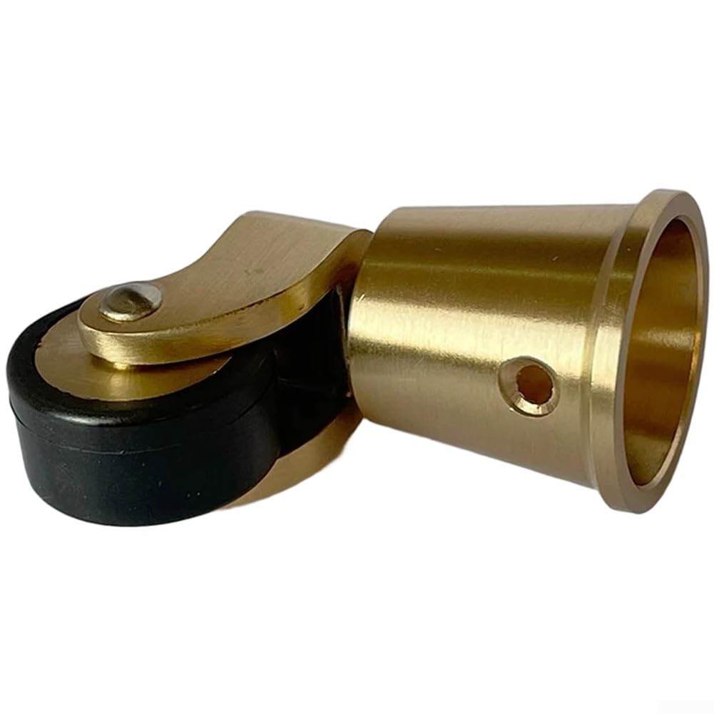 Confezione da 4 ruote silenziose in ottone, girevoli a 360 gradi, resistenti, con cuscinetti per divano, tavoli, sedie, finitura oro e nero, accessori per la casa