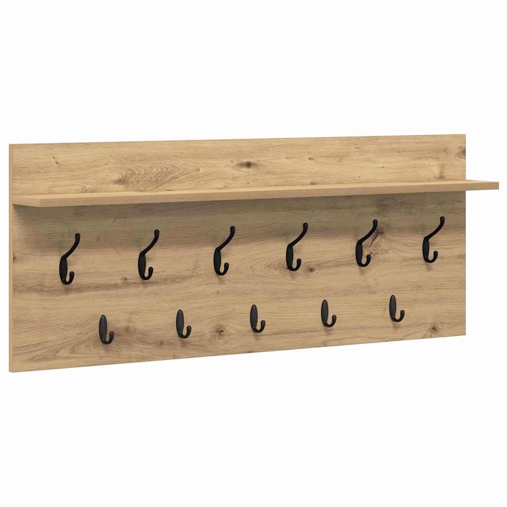 Patère murale chêne avec étagère pour un couloir moderne et toujours ordonné