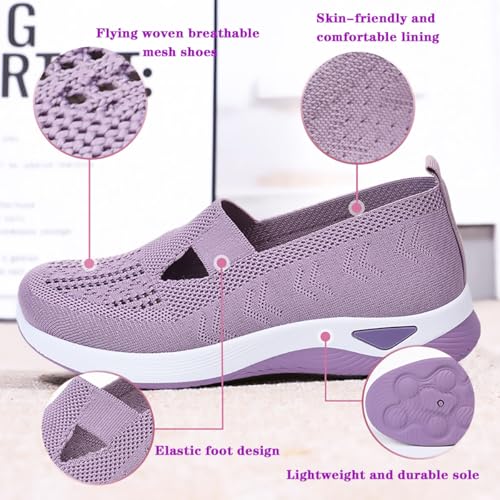 Beemoda Women's Casual Breathable Slip On Orthopedic Walking Sneakers2
