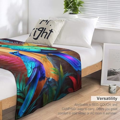 Couverture de lit oiseau flannel douce chaude jeté canapé 130x180 - 6