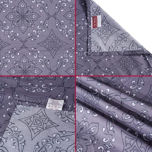 Image of Arvind Bedsheet Set - 100% Cotton Bedsheet for Double Bed (1 Queen Size Bedsheet with 2 Pillow Covers) Soft Breathable, 144 Thread Count - Slumber -Shade 12 (21022-B)
