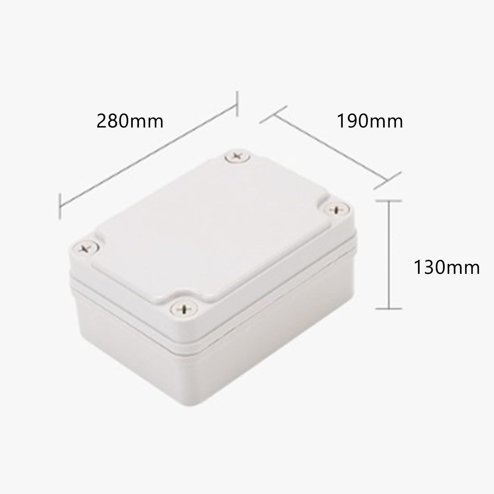 MACHSWON IP67 Abzweigdose aus ABS, wasserdicht, 280 x 190 x 130 mm, wasserdicht, staubdicht, für den Außenbereich, Kabelanschluss, Schutzgehäuse