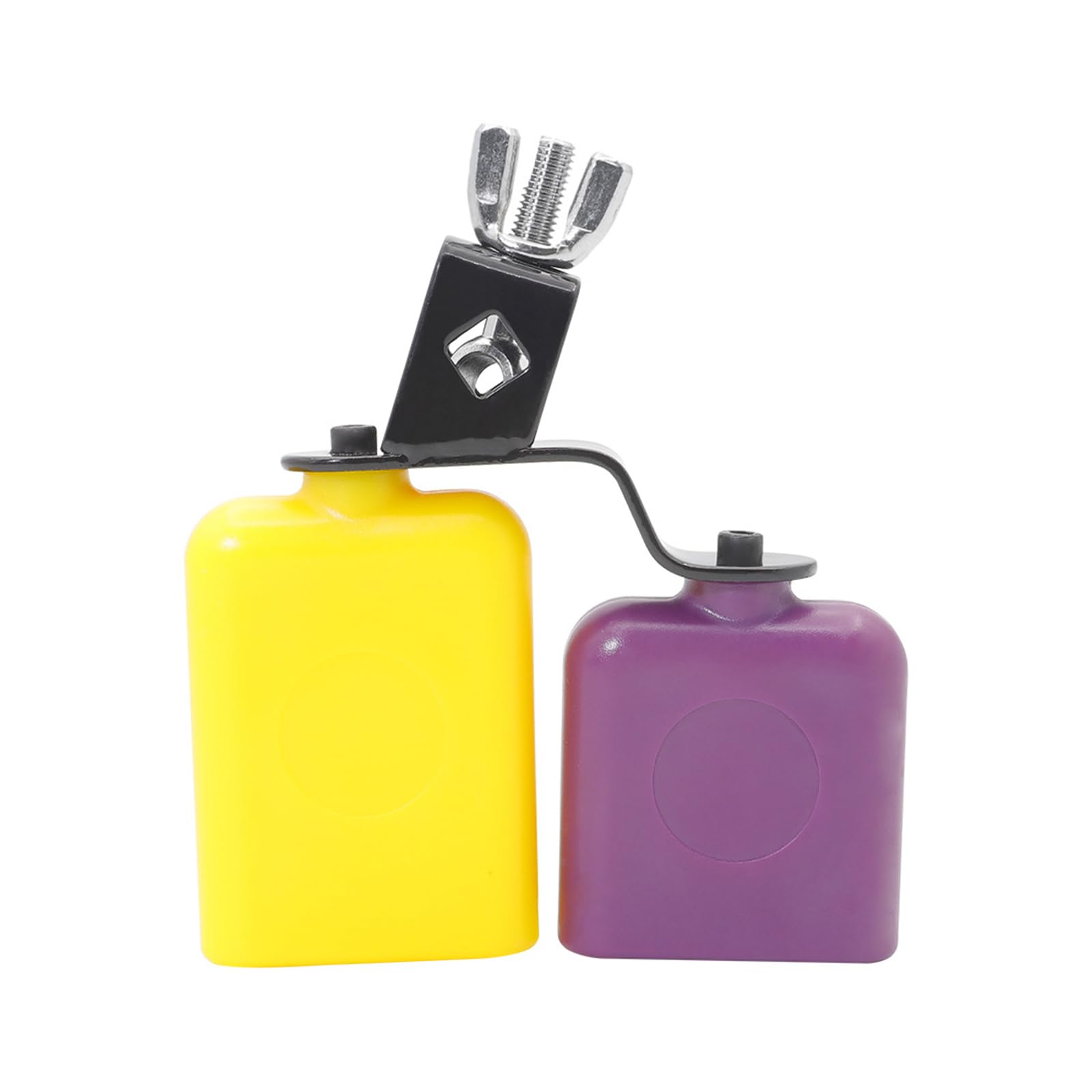 KAIXINXIN Bicolor Cowbell for Drum High and Low Tones Double Mounted Bells Noisemaker Percussion Musical Instruments