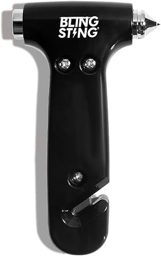 BLINGSTING Martillo de seguridad Herramienta de martillo de escape automotriz de emergencia, cortador de cinturón de seguridad y herramienta de