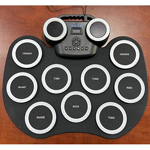Elektronische Drum Electronic Drum Set 9-Piece Flashing Light Bluetooth Draagbare opvouwbare beginnerspad voor Kinderen… - Image 3